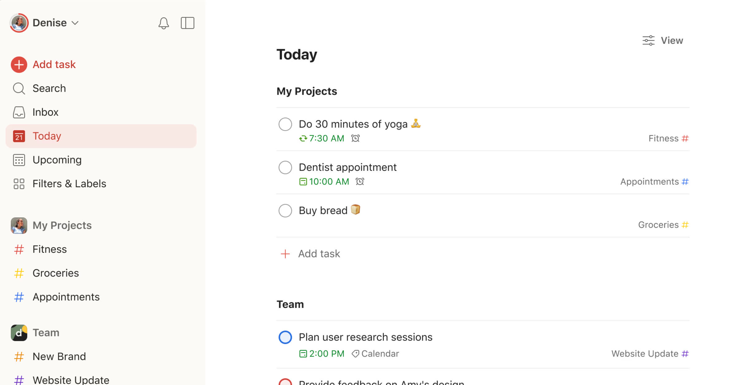 اپلیکیشن Todoist